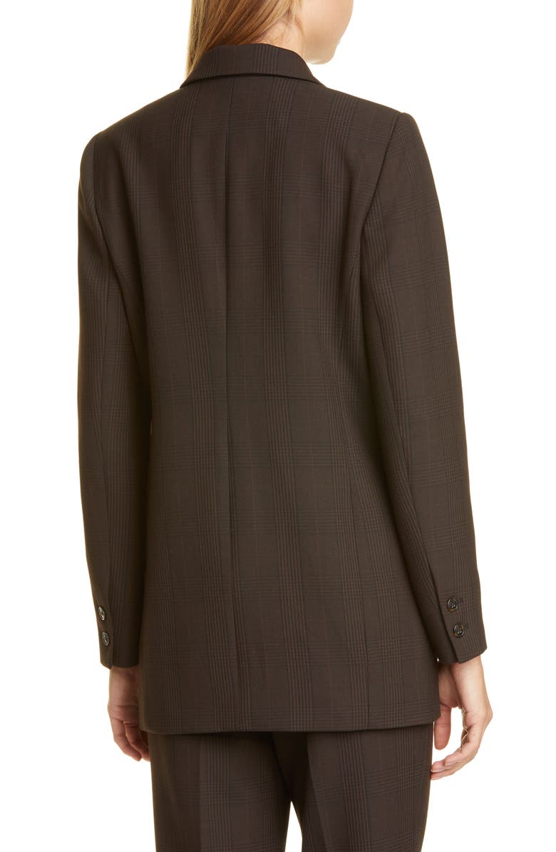 Ganni Check Suiting Blazer, Alternate, color, 