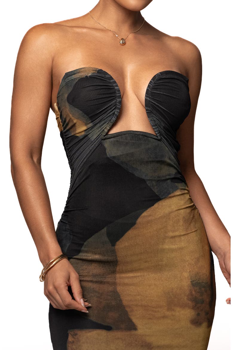 Bethany Strapless Maxi Dress, Alternate, color, BLACK