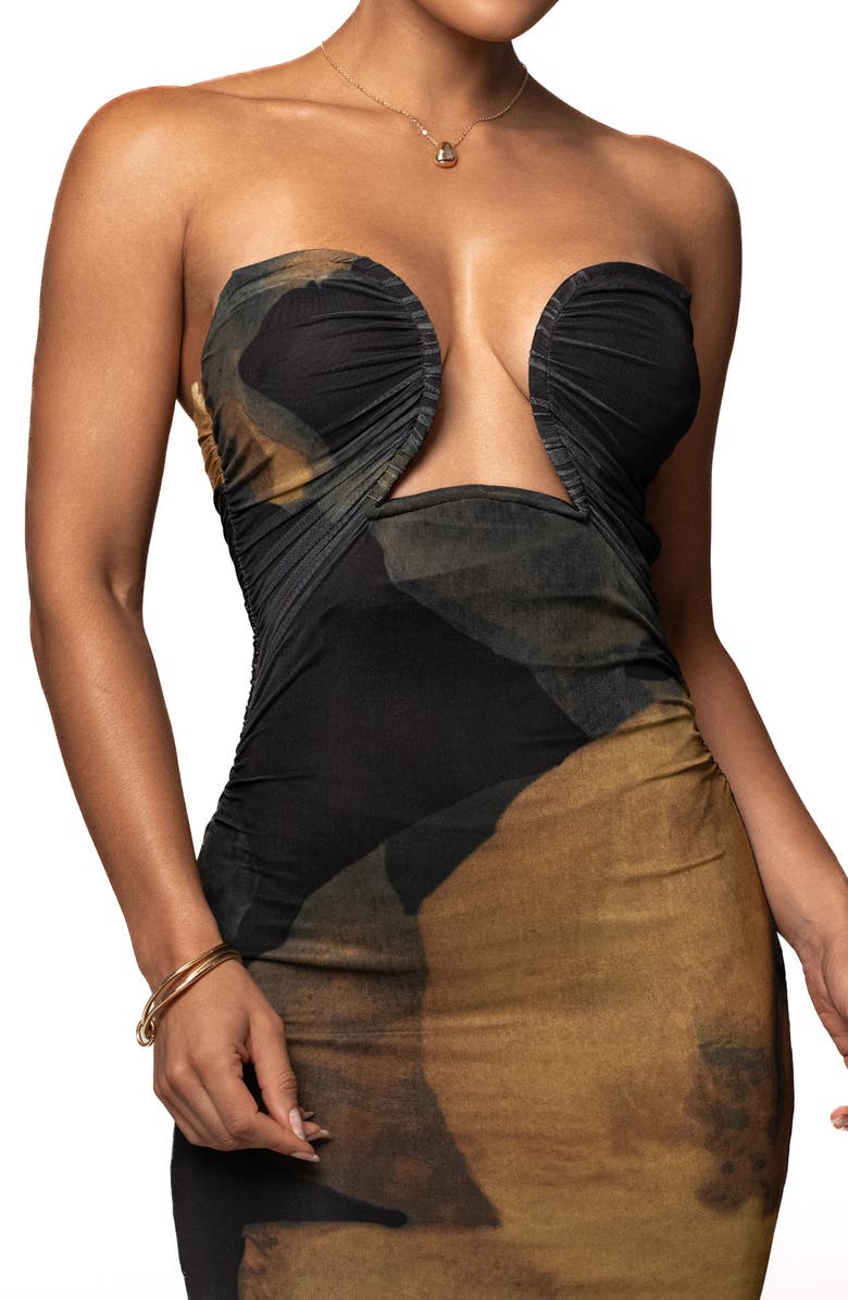 JLUXLABEL Bethany Strapless Maxi Dress, Alternate, color, Black