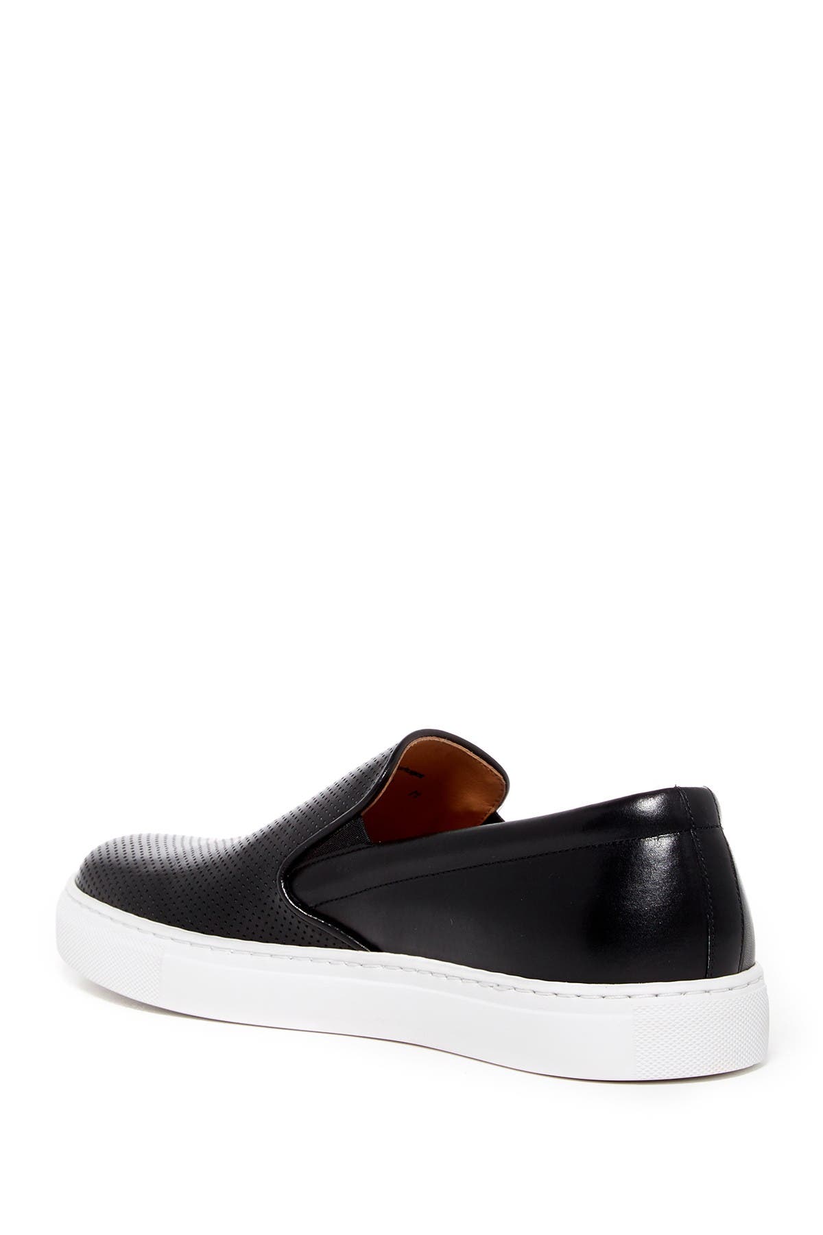 Magnanni Rino Perforated Slip-On Sneaker, Alternate, color, Black