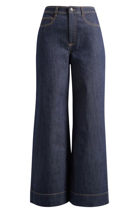 Betsy Wide Leg Jeans (Indigo)