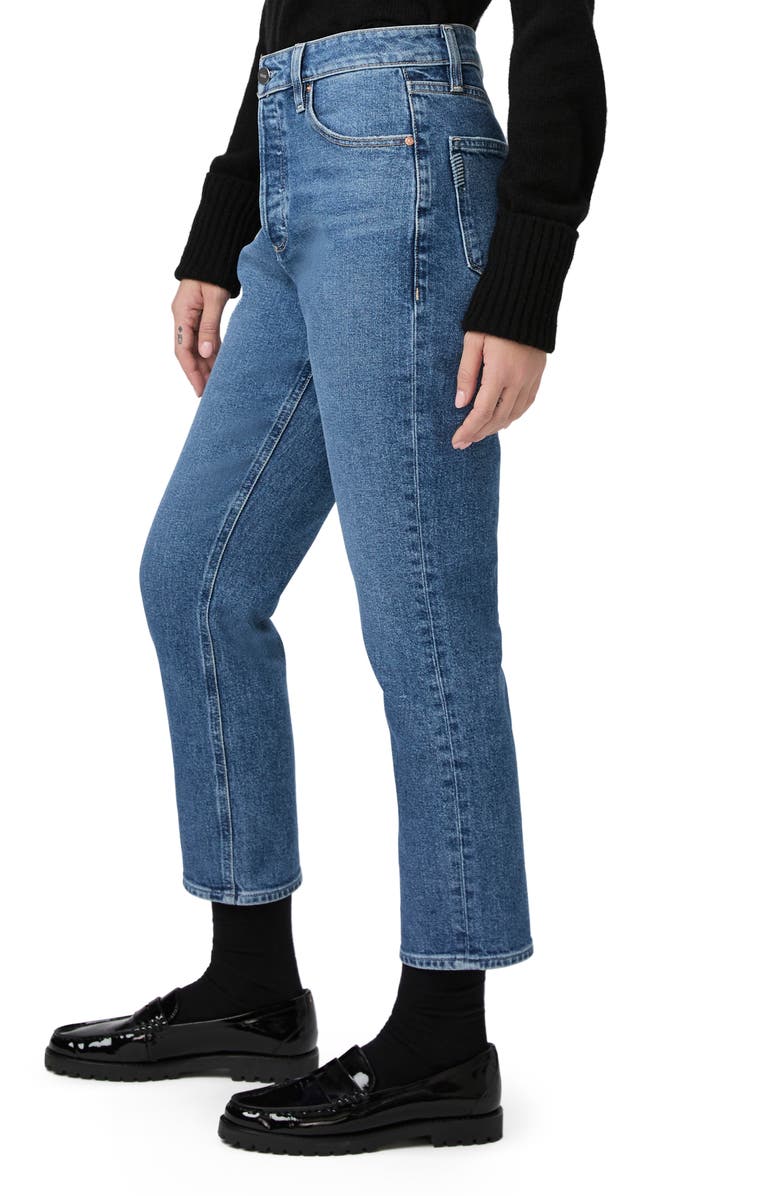 PAIGE Billy High Waist Crop Straight Leg Jeans, Alternate, color, Moonchild