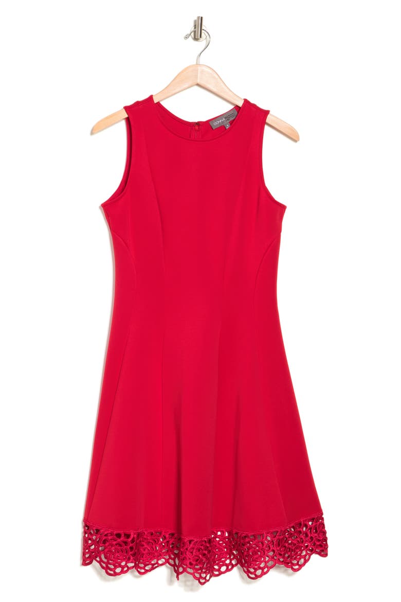 Donna Ricco Sleeveless Fit & Flare Dress, Alternate, color, RED