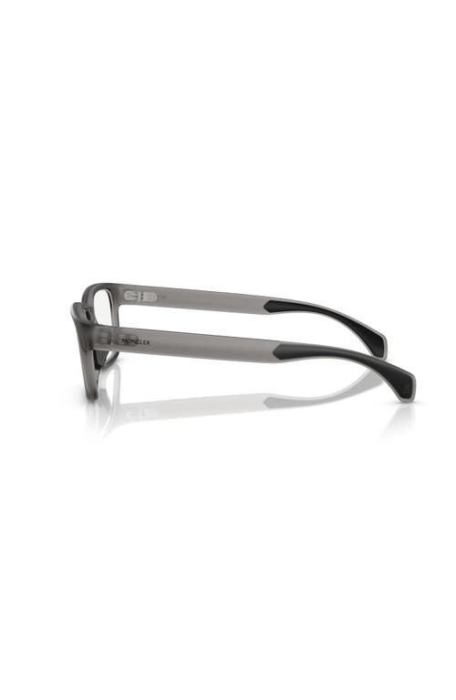 Moncler 55mm Rectangle Optical Glasses In Gray