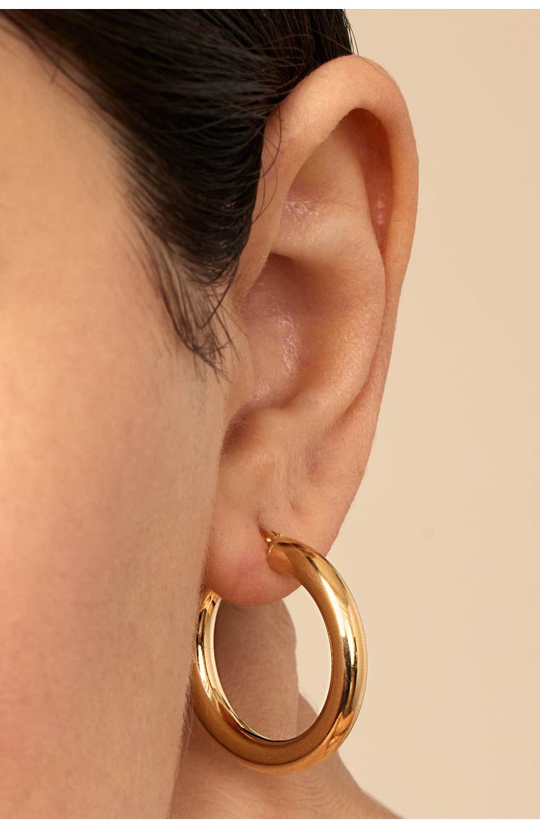 Oradina 14K Gold Everything Bold Large Hoops, Alternate, color,