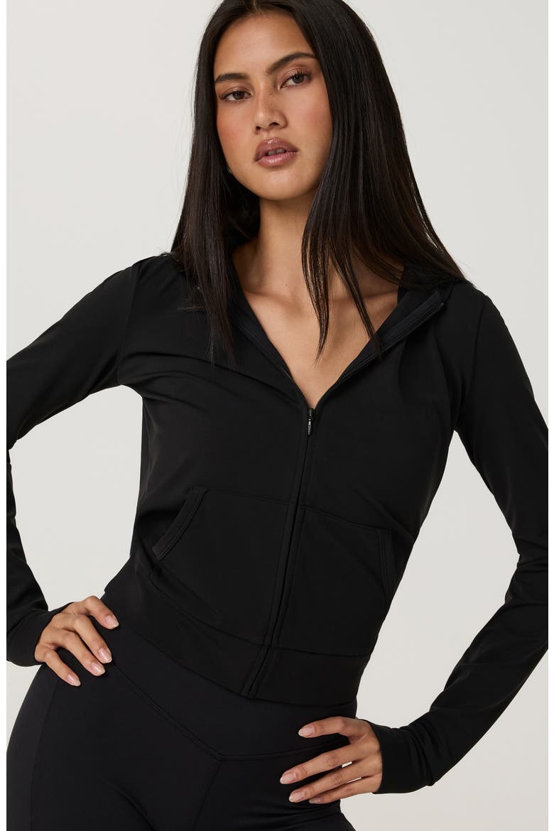 Allthefeels Full Zip Performance Hoodie, Alternate, color, BLACK