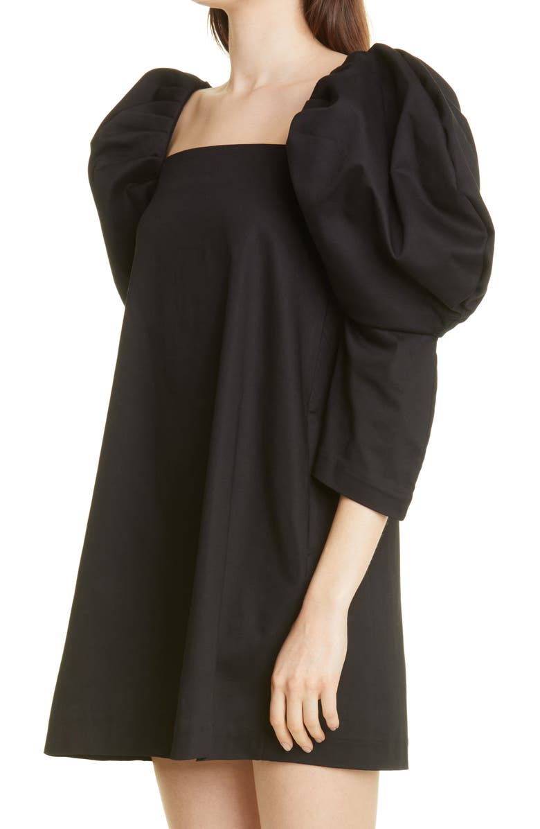 Kika Vargas Nagita Puff Sleeve Stretch Cotton Poplin Minidress, Alternate, color, 