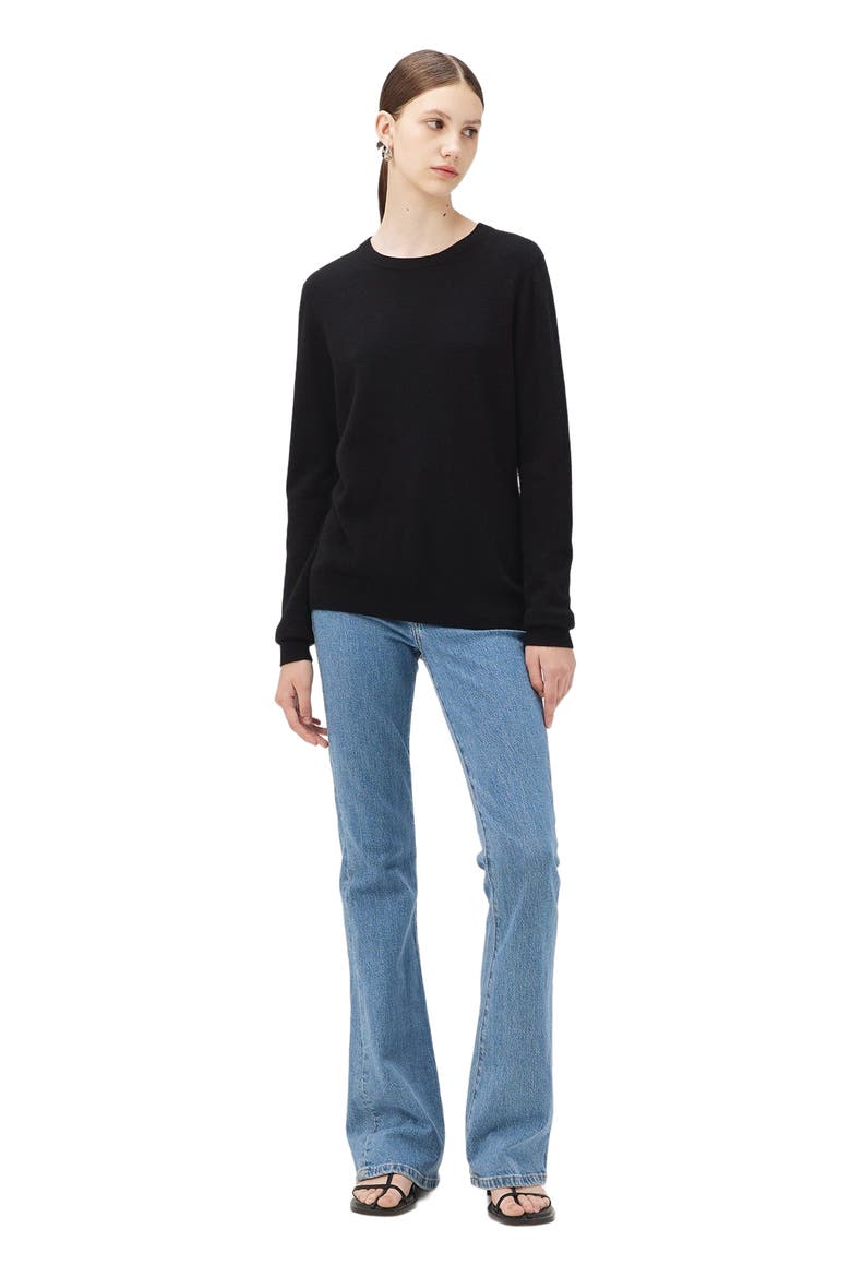 Essential Cashmere Crewneck Sweater, Alternate, color, black