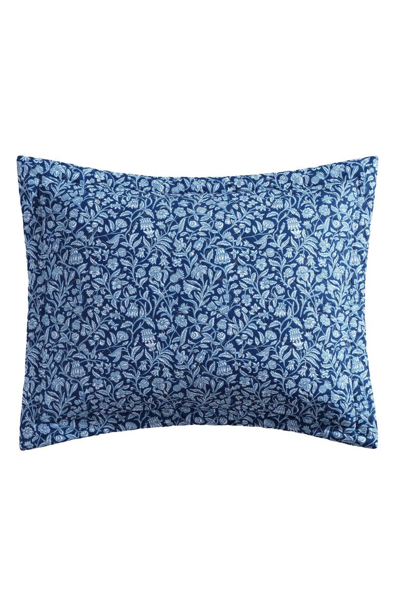 Laura Ashley Elaina 3-Piece Queen Quilt & Sham Set, Alternate, color, Dark Blue