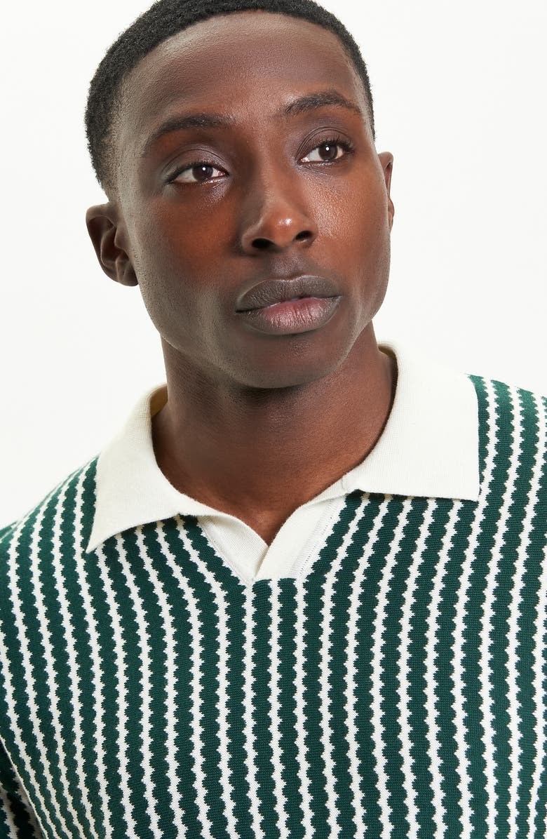 Ben Sherman Vertical Wave Johnny Collar Polo, Alternate, color, 