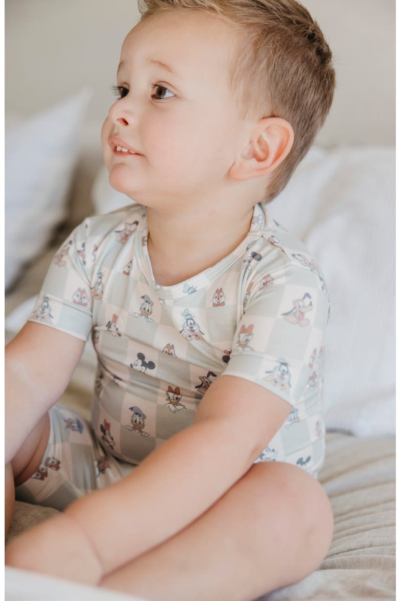 Mickey & Friends Fitted Two-Piece Short Pajamas, Alternate, color, MICKEY MOUSE FRIENDS