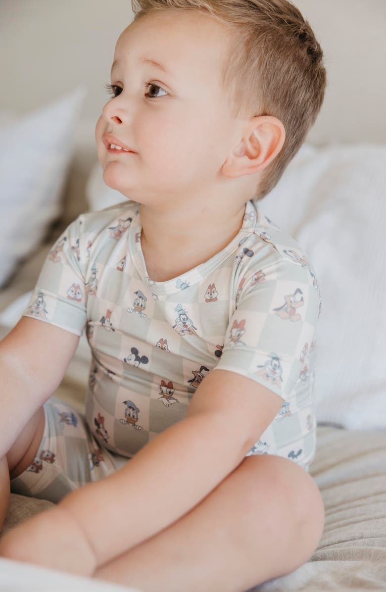 Copper Pearl Mickey & Friends Fitted Two-Piece Short Pajamas, Alternate, color, Mickey Mouse Friends