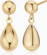 Oradina 14K Gold Dripping Gold Drop Earrings