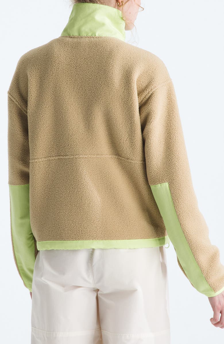The North Face Yumiori Off Peak Recycled Fleece Pullover, Alternate, color, Khaki Stone/ Astro Lime