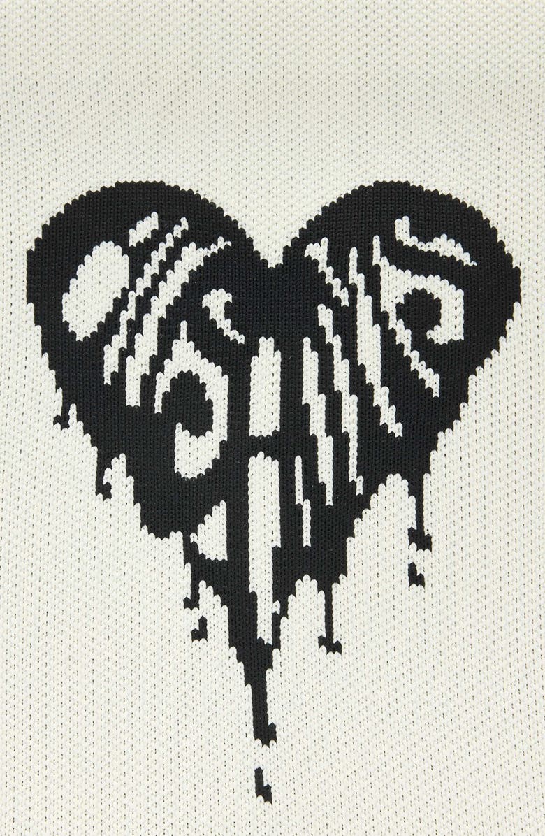 AllSaints Izzy Heart Clutch, Alternate, color, White