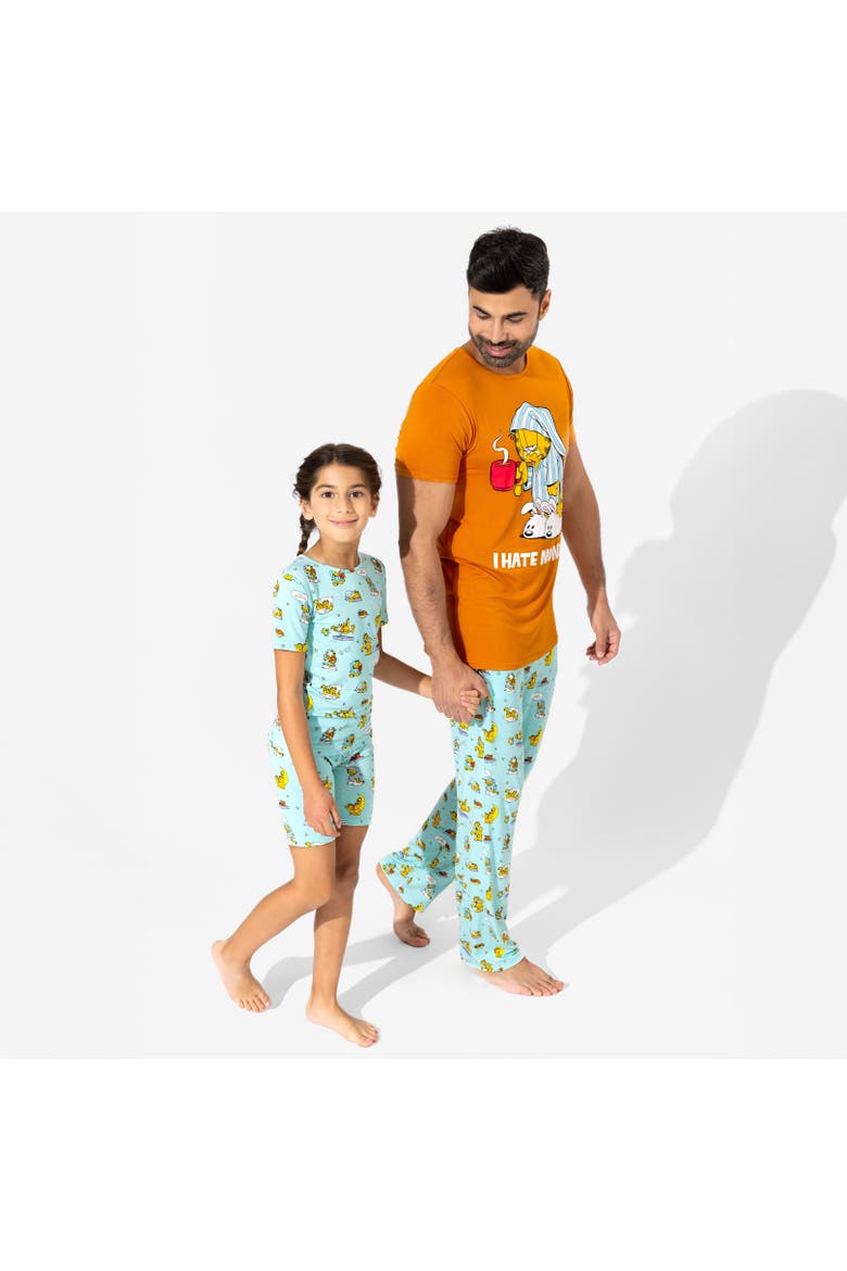 Garfield Lazy Mondays Kids 2-Piece Short Sleeve & Shorts Pajama Set, Alternate, color, Garfield: Lazy Mondays