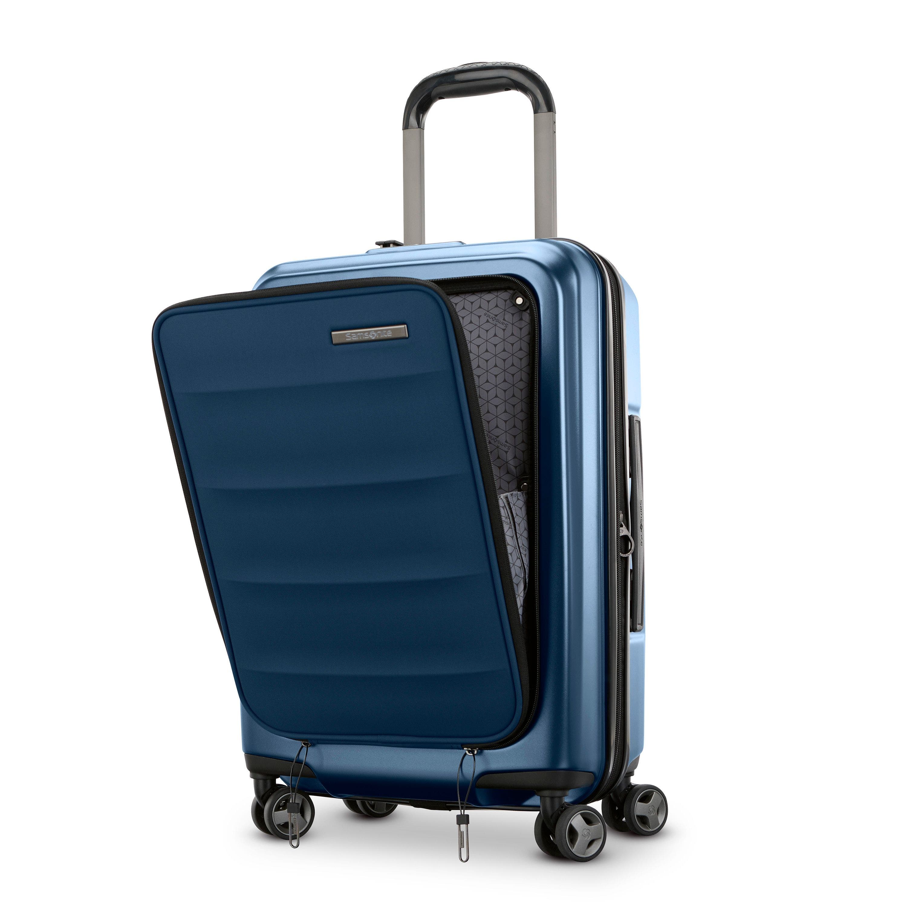 Samsonite Octiv 3-Piece Set (Pro Front Pocket 20/24/28) Hardside Spinner, Alternate, color, Blue Denim