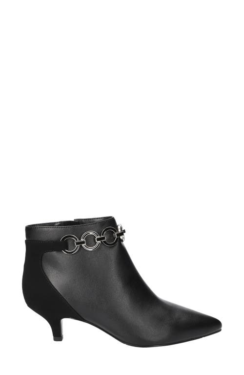 Easy Street Jinx Pointed Toe Kitten Heel Bootie In Black