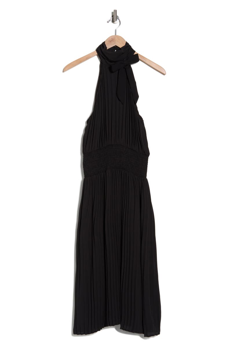 AREA STARS Bow Neck Halter Dress, Alternate, color, Black