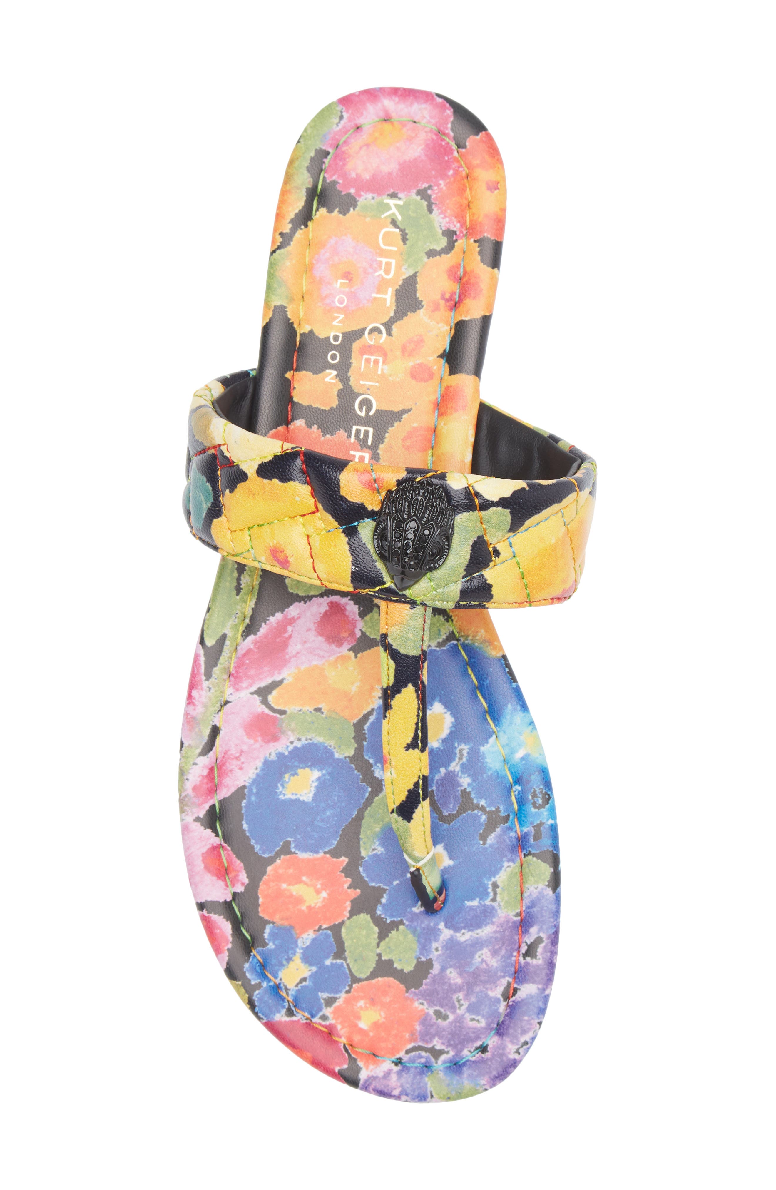 Kurt Geiger London Kensington T-Bar Sandal, Alternate, color, Black Multi