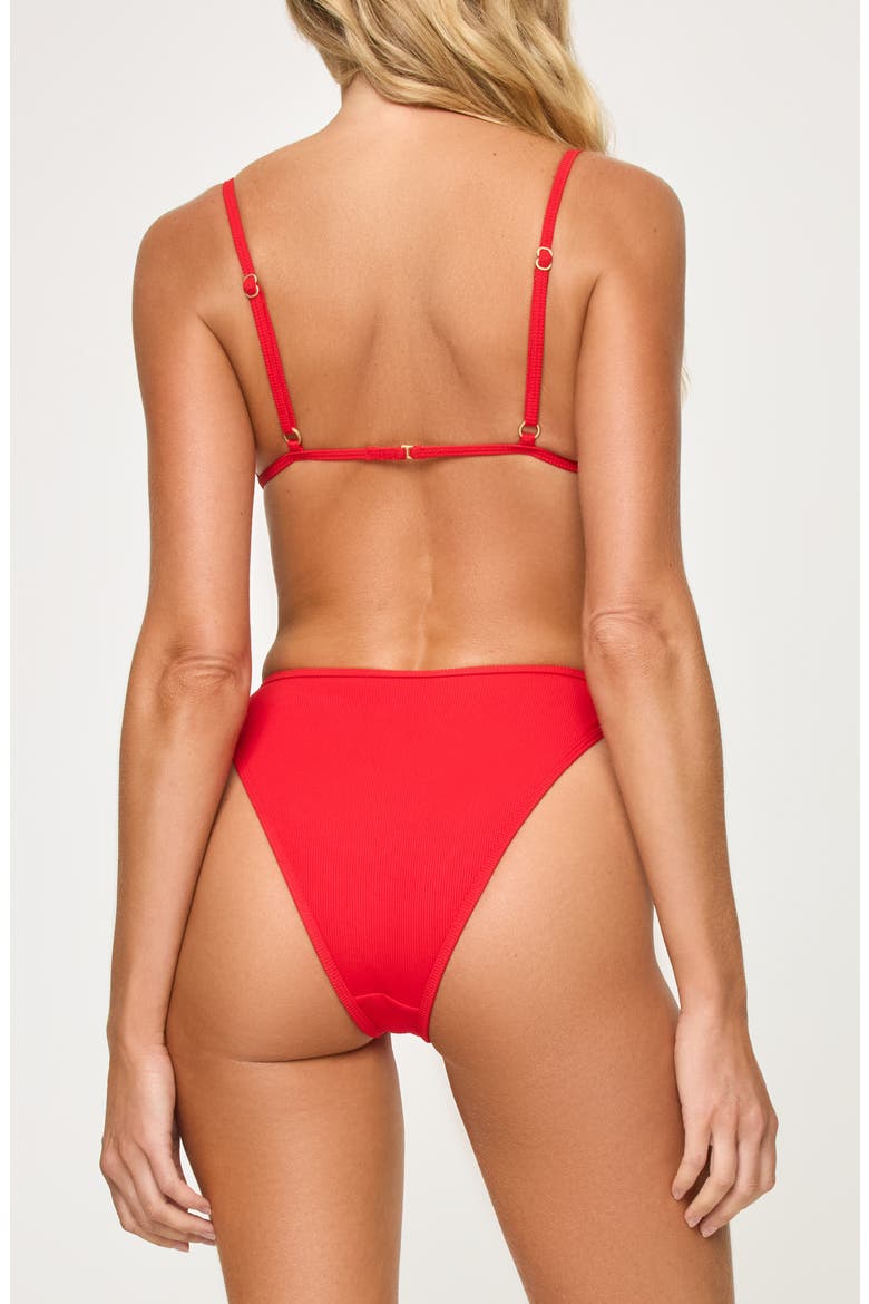 Kourt Rib Bikini Top, Alternate, color, FLAME