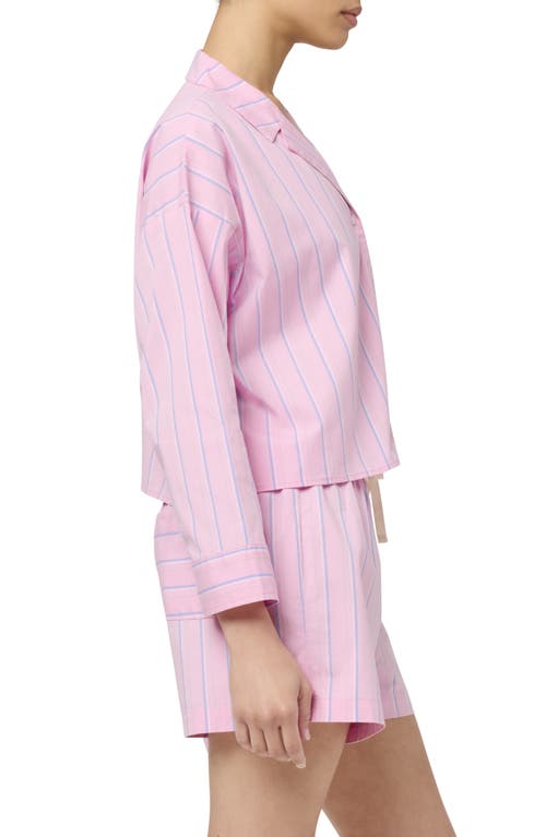 Florence By Mills Crop Pajama Top In Pink