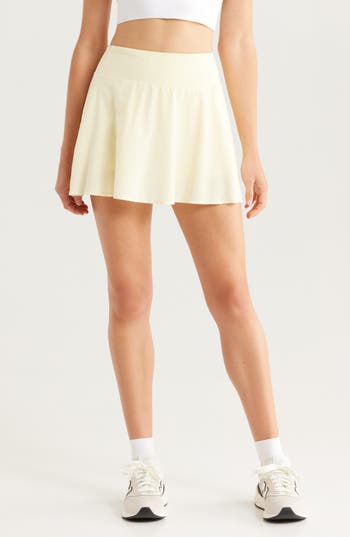 Zella All Sport High Waist Skirt In Yellow
