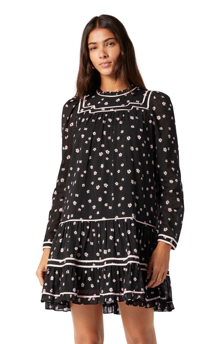 Joie Bessin Cotton Crepe Babydoll Dress, Alternate, color, 