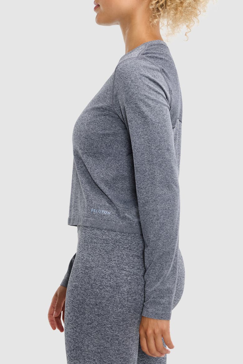 Seamless Melange Long Sleeve, Alternate, color, Deep Navy