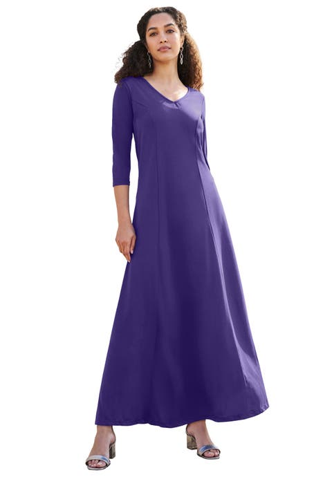 Double-V Maxi Dress (Plus)