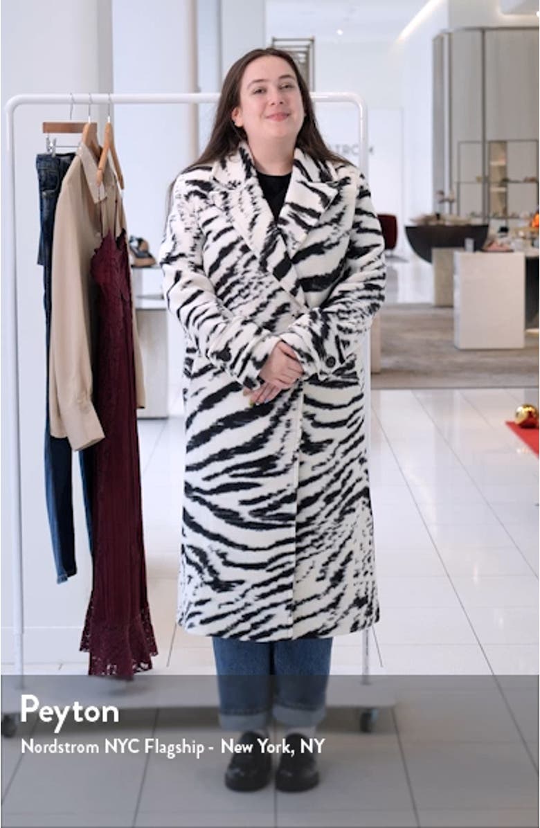 Bengal Tiger Stripe Double-Breasted Coat, sales video thumbnail