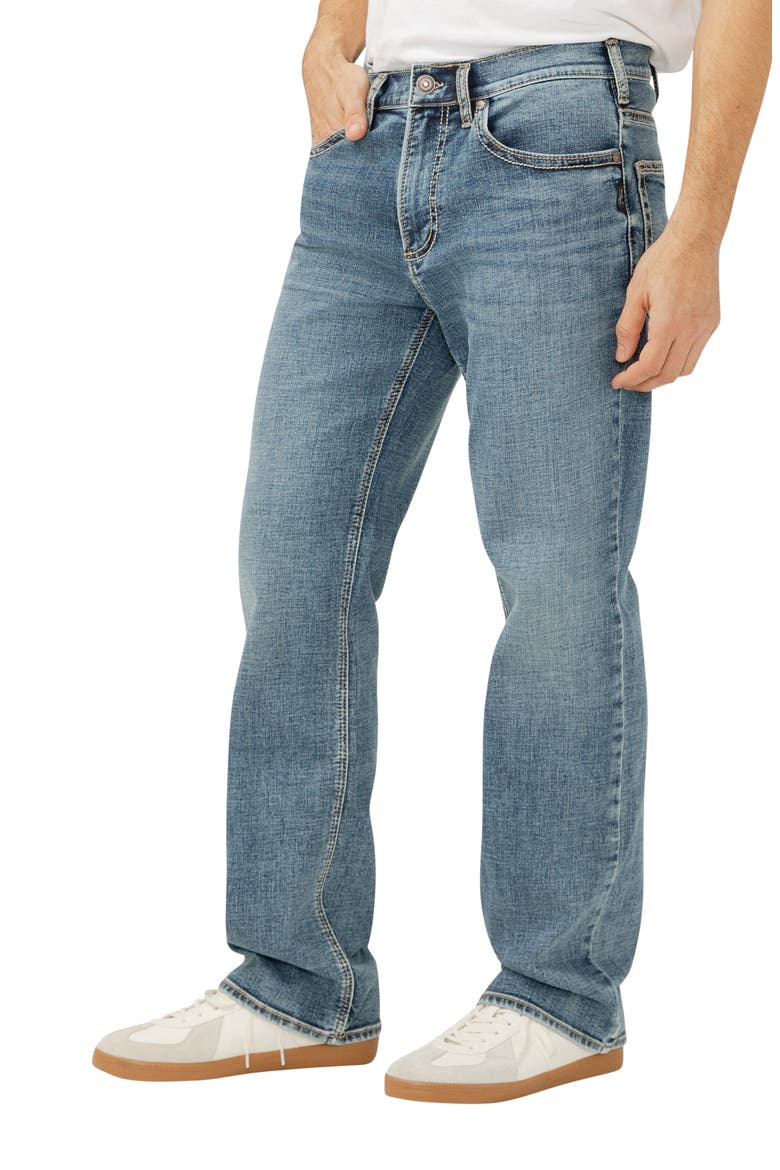 Gordie Relaxed Fit Straight Leg Jeans, Alternate, color, REDWOOD