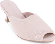 Tahari Maui Peep Toe Kitten Heel Slide Sandal