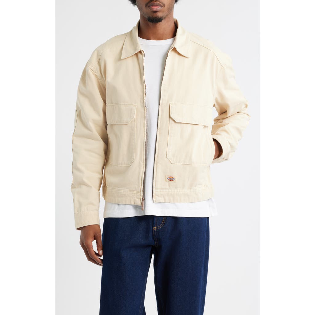 Dickies Mens Wood Ash Fort Smith Cotton-canvas Trucker Jacket Xl In Gray