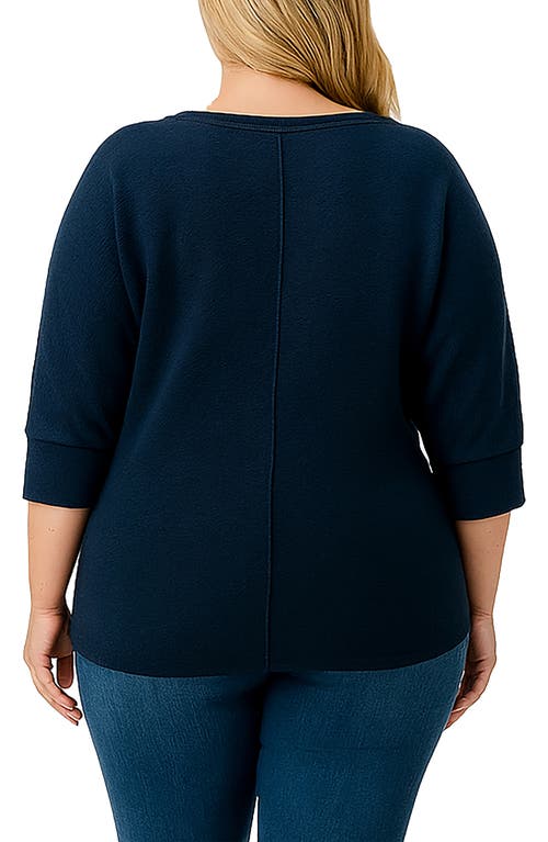 Standards & Practices Dolman Sleeve Knit Top In Blue