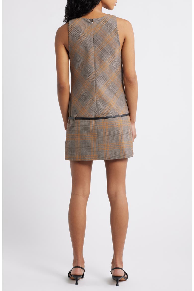 Paloma Belted Sleeveless Dress, Alternate, color, BROWN