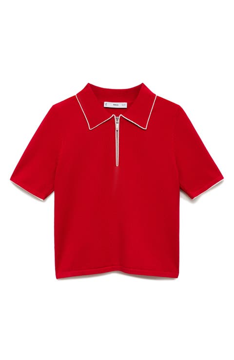 トップス Litmus Her Praha half zip short top Women's Long Sleeve Half Zip Tops | Montirex
