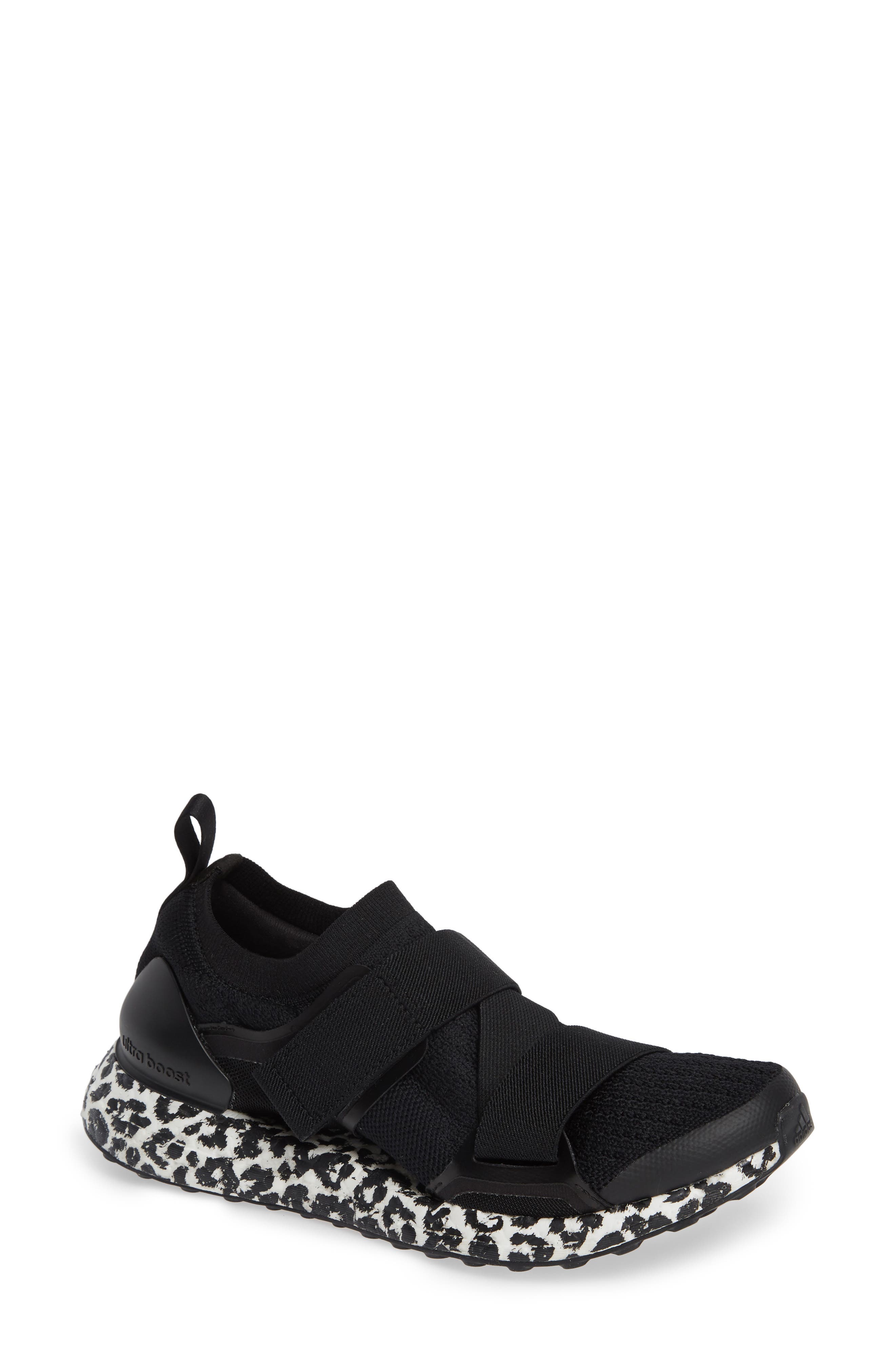 UltraBoost X Running Shoe, Main, color, BLACK/ BLACK/ WHITE