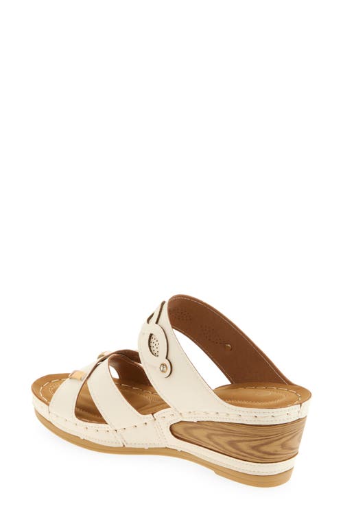 Extreme By Eddie Marc Buckle Wedge Slide Sandal