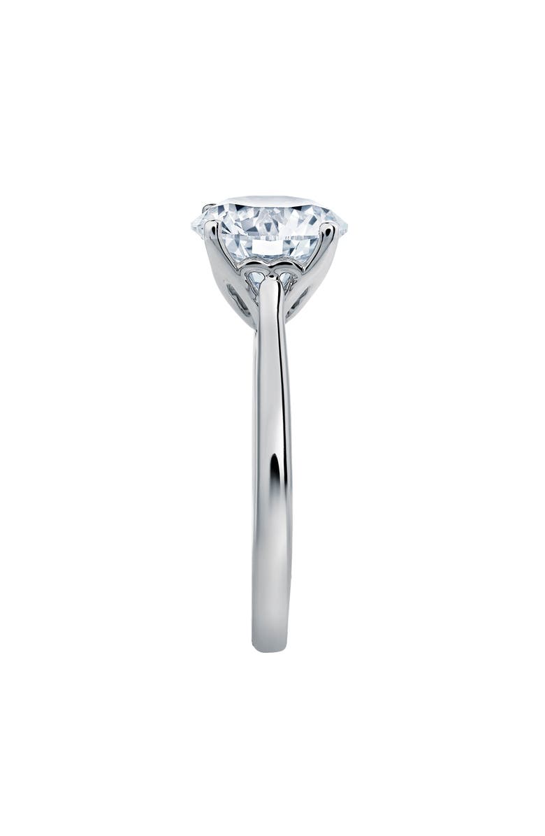 LuvMyJewelry Zoey 14K White Gold Round Cut Lab Grown Diamond Cathedral Engagement Ring - 2.5 Cts, Alternate, color, 14K White Gold