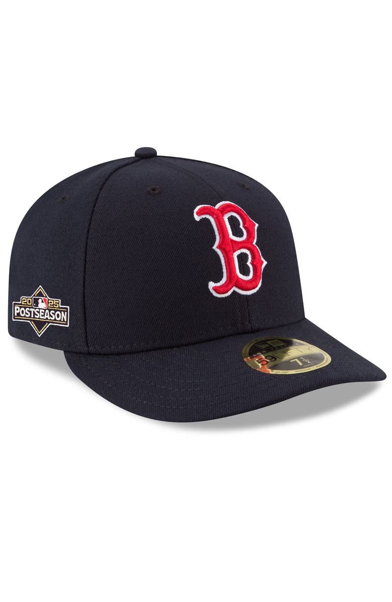 New Era Men's New Era Navy Boston Red Sox 2025 MLB Postseason Side Patch Low Profile 59FIFTY Fitted Hat, Main, color, 