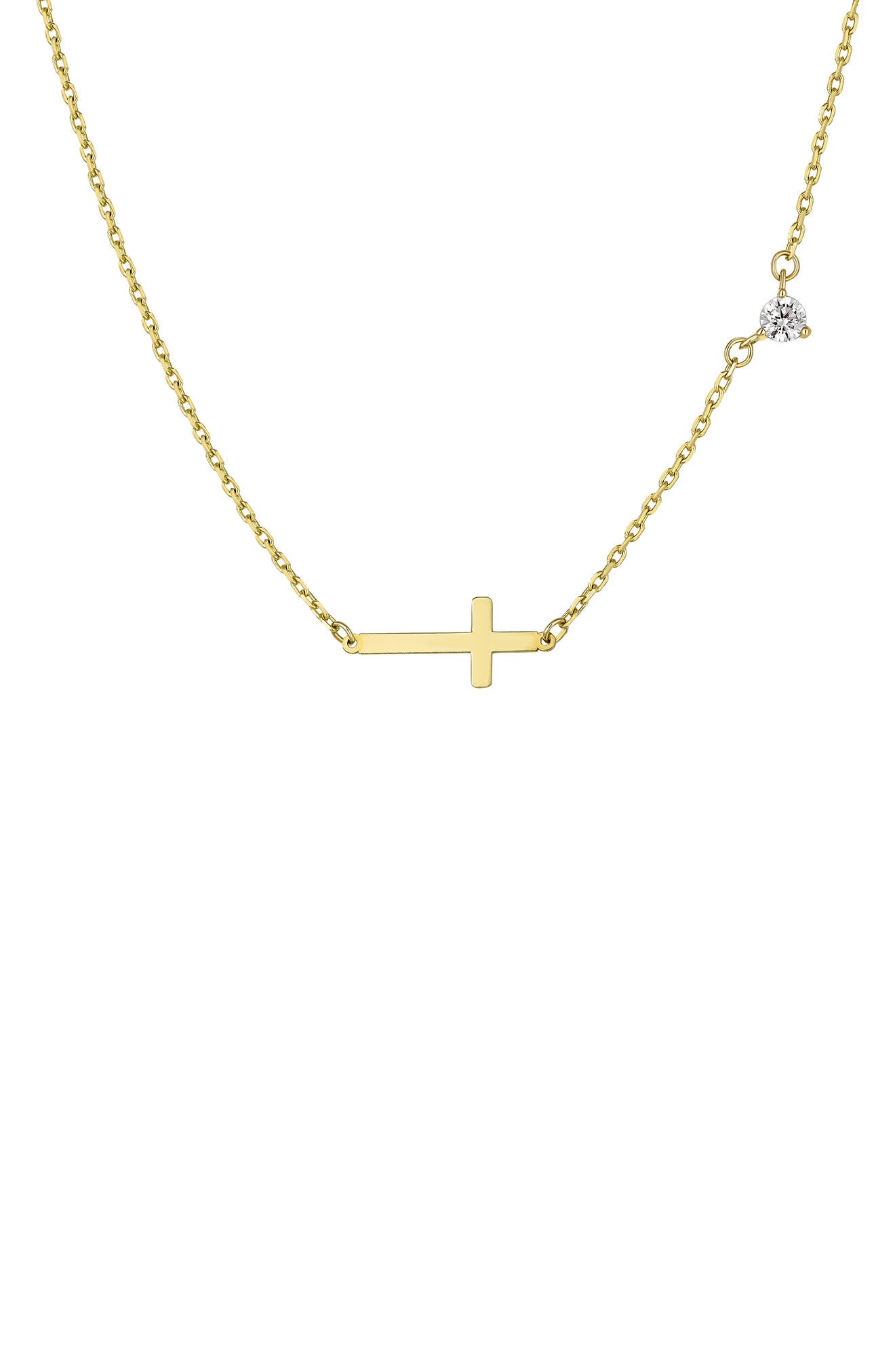 CANDELA JEWELRY 10K Gold Cross Pendant Necklace