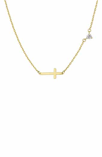 CANDELA JEWELRY 10K Gold Cross Pendant Necklace