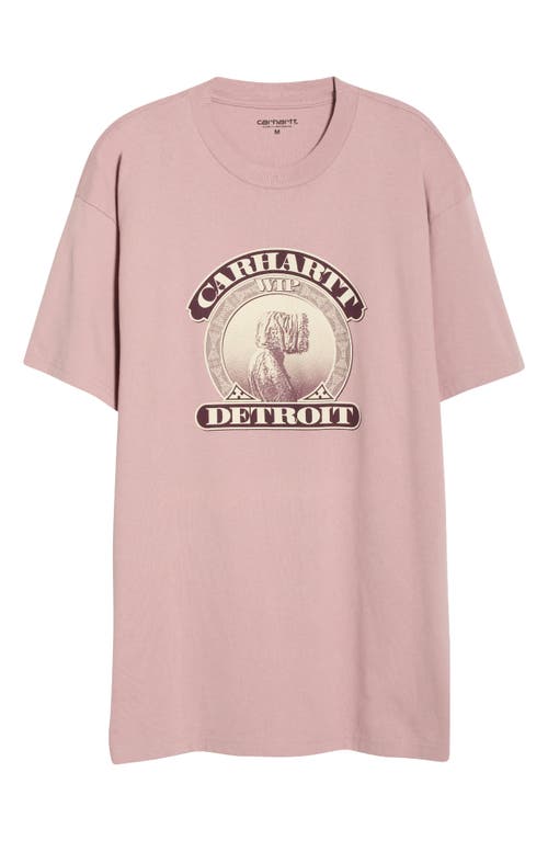 Carhartt Work In Progress Cold World Organic Cotton Graphic T-shirt In Pink