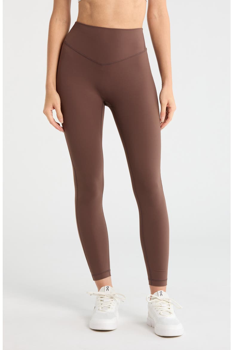 SKN High Waist Leggings, Main, color, CLASSIC BROWN