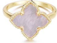 Adornia Mother of Pearl Clover Ring