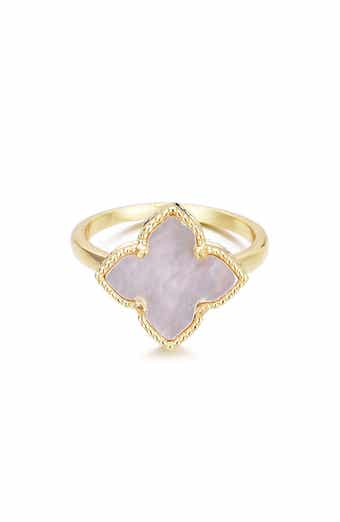 Adornia Mother of Pearl Clover Ring