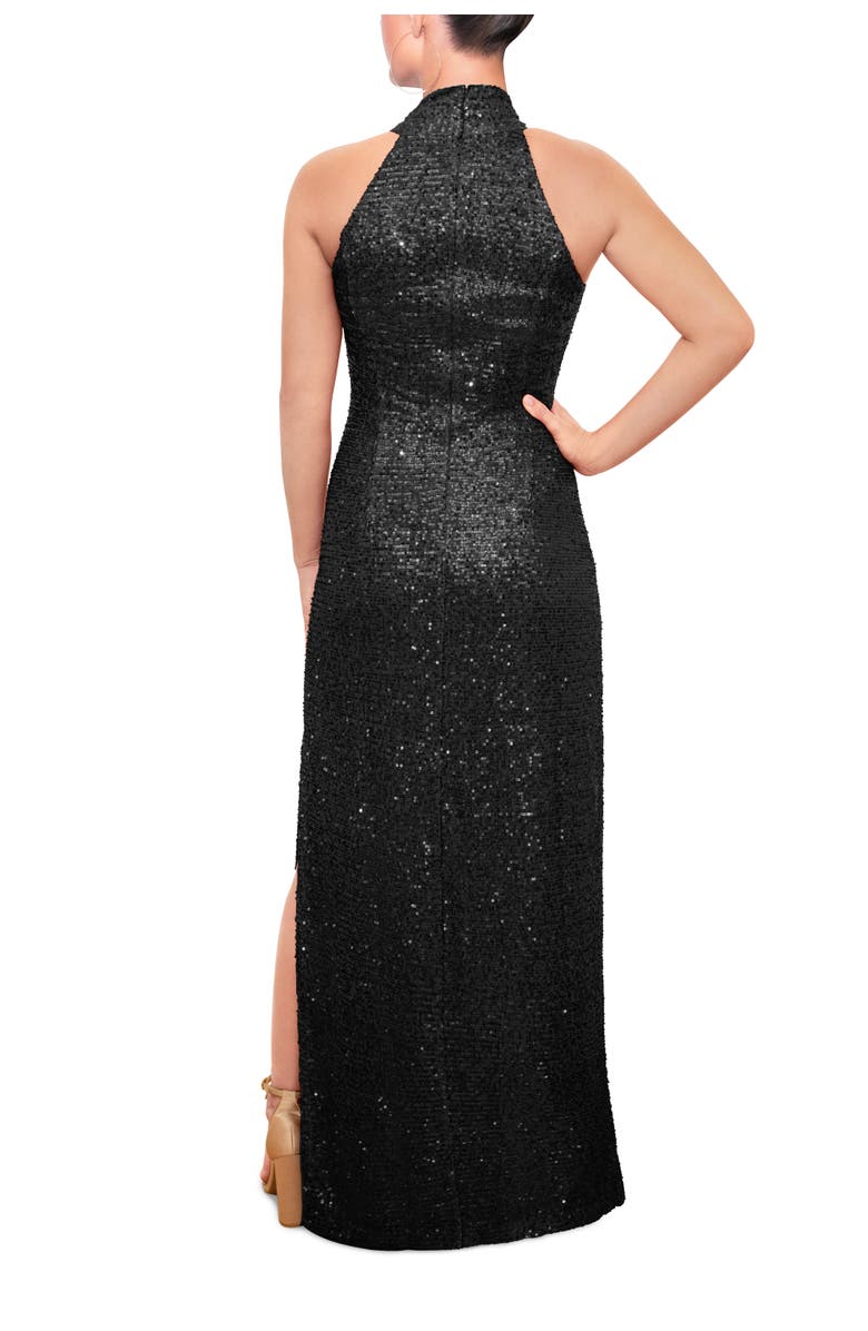 RACHEL Rachel Roy Harland Crossover Halter Maxi Dress, Alternate, color, Black