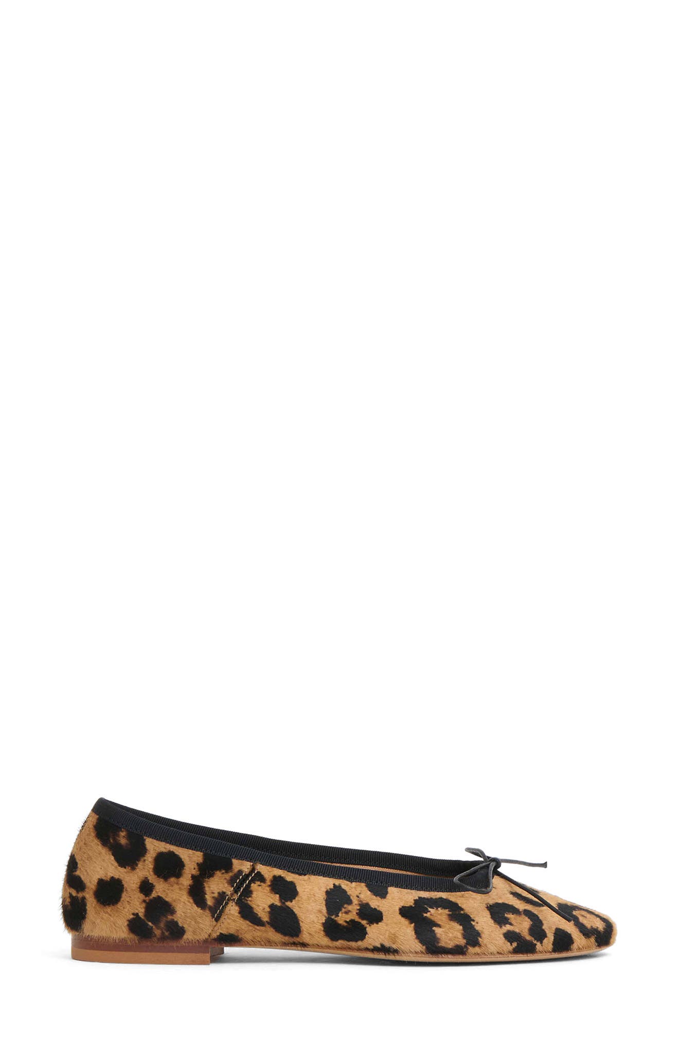 Dance Calf Hair Ballerina Flat, Alternate, color, LEOPARD/ BLACK
