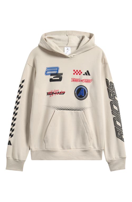 adidas Kids' Graphic Fleece Hoodie in Natural at Nordstrom, Size X-Large